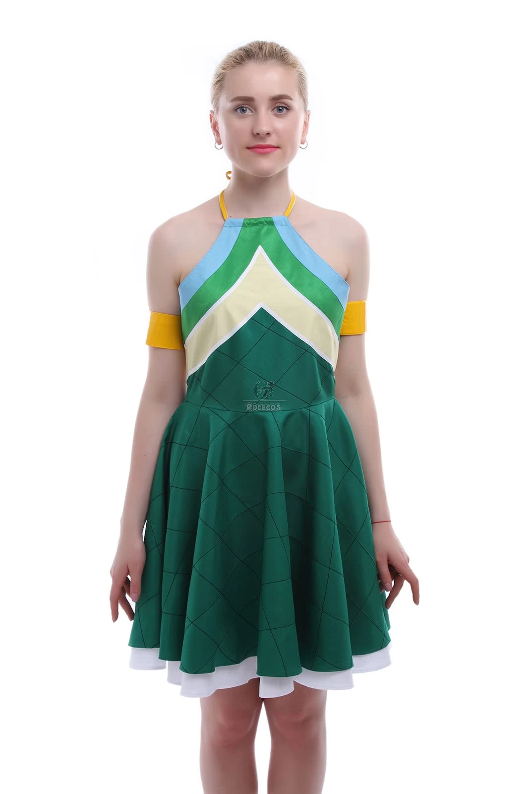 Vicwin-One Fairy Tail Wendy Marvell Green Dress Cosplay Costume Outfits 6 Vicwin-One Fairy Tail Wendy Marvell Green Dress Cosplay Costume Outfits - Image 6