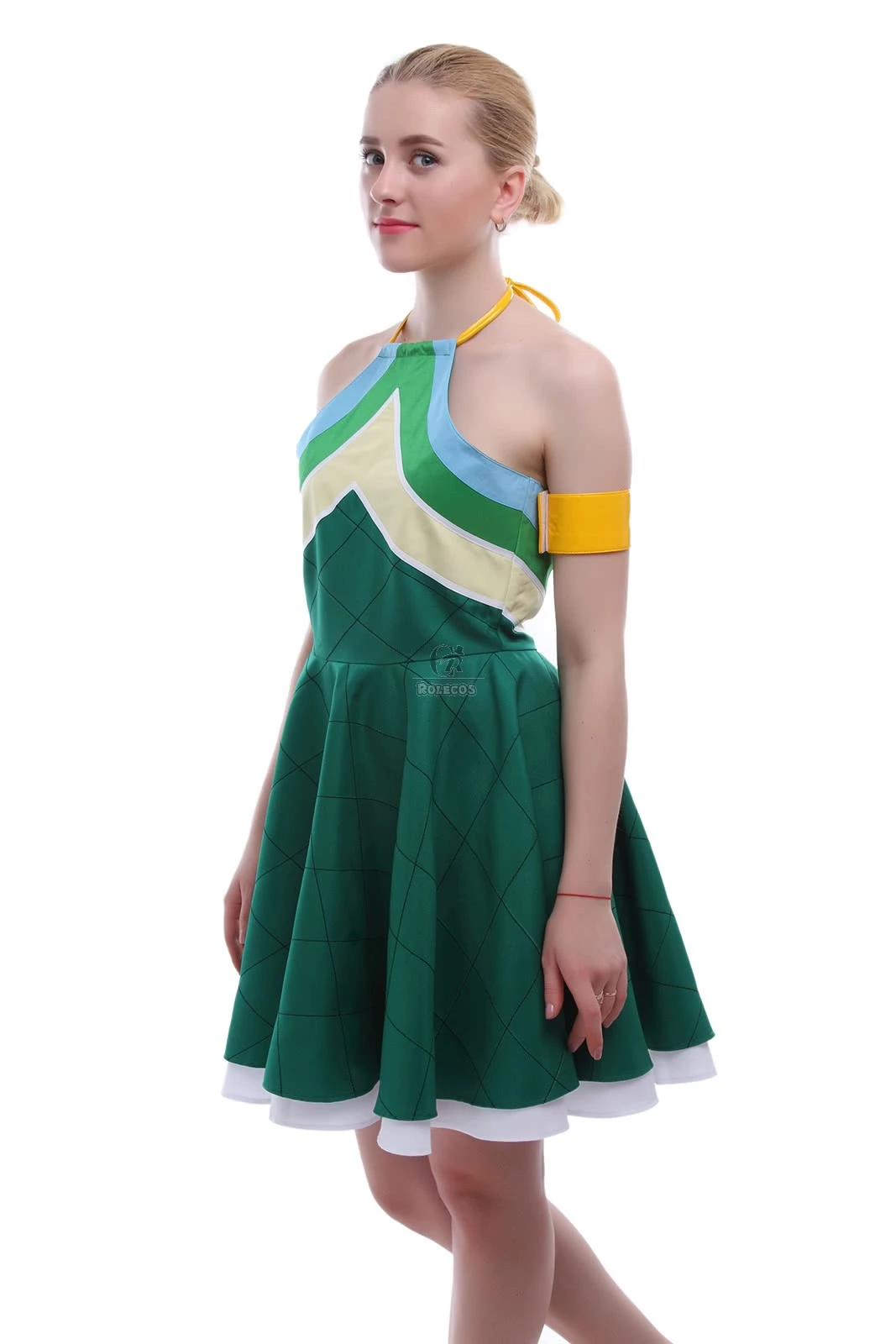 Vicwin-One Fairy Tail Wendy Marvell Green Dress Cosplay Costume Outfits 9 Vicwin-One Fairy Tail Wendy Marvell Green Dress Cosplay Costume Outfits - Image 9
