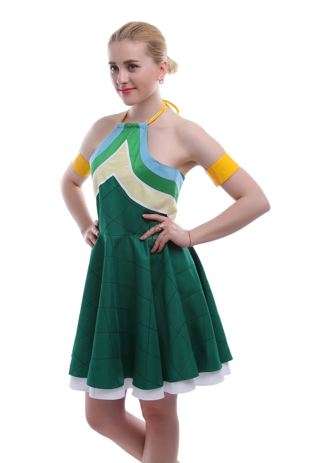 Vicwin-One Fairy Tail Wendy Marvell Green Dress Cosplay Costume Outfits 8 Vicwin-One Fairy Tail Wendy Marvell Green Dress Cosplay Costume Outfits - Image 8