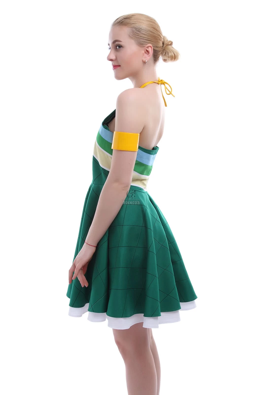 Vicwin-One Fairy Tail Wendy Marvell Green Dress Cosplay Costume Outfits 7 Vicwin-One Fairy Tail Wendy Marvell Green Dress Cosplay Costume Outfits - Image 7