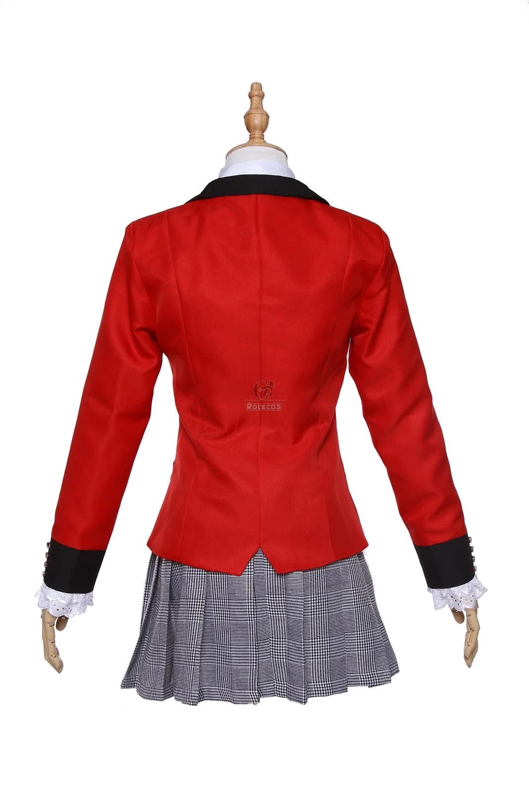 Kakegurui Momobami Kirari Red Uniform Cosplay Costumes 4 Kakegurui Momobami Kirari Red Uniform Cosplay Costumes - Image 4