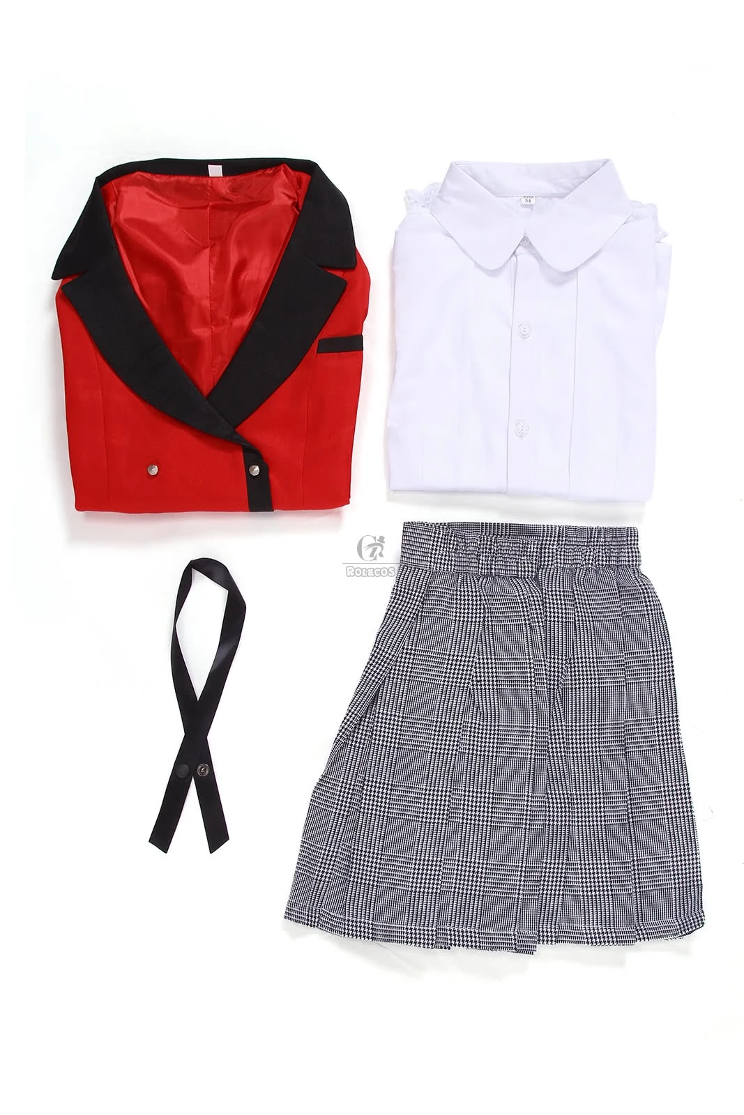 Kakegurui Momobami Kirari Red Uniform Cosplay Costumes 6 Kakegurui Momobami Kirari Red Uniform Cosplay Costumes - Image 6