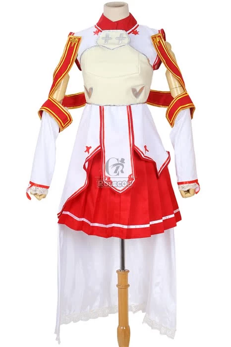 Sword Art Online Game SAO Asuna Yuuki Anime Cosplay Costumes 2 Sword Art Online Game SAO Asuna Yuuki Anime Cosplay Costumes - Image 2