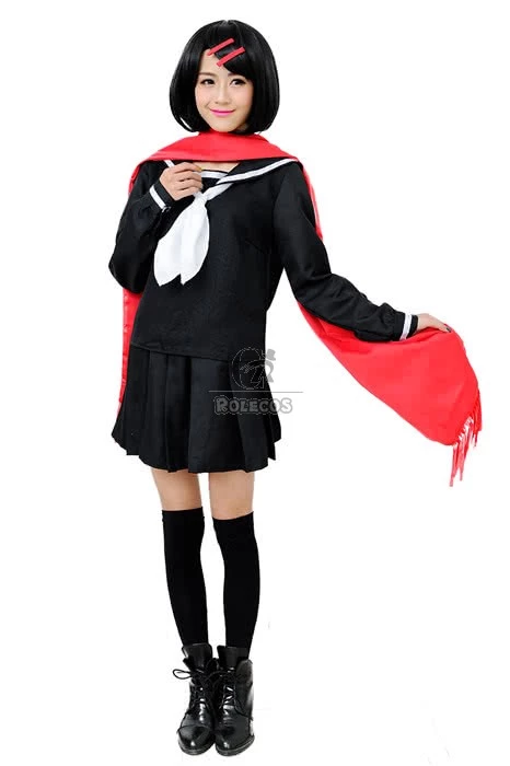 Kagerou Project Tateyama Ayano Black School Uniform Dress Cosplay Costume 2 Kagerou Project Tateyama Ayano Black School Uniform Dress Cosplay Costume - Image 2