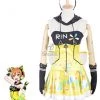 Love Live! Video Game Awaken Rin Hoshizora Cosplay Costumes Yellow Dresses