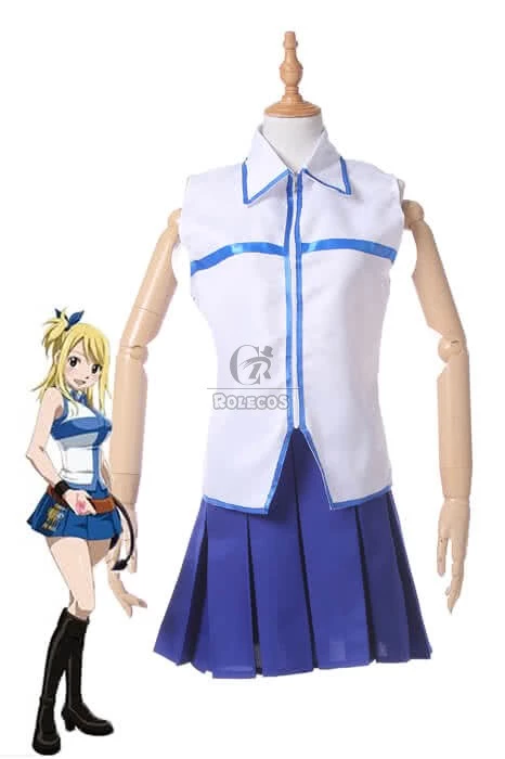 Fairy Tail Lucy Heartfilia White Dress Cosplay Costume 1 Fairy Tail Lucy Heartfilia White Dress Cosplay Costume