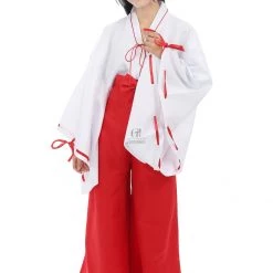 InuYasha Kikyo Miko Kimono Cosplay Costume -Anime Costumes store online cc492 4 1