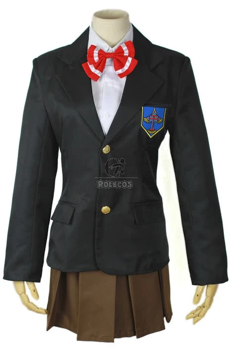 Black Cosplay Costume Gou Matsuoka Uniform With Red Bowknot 2 Black Cosplay Costume Gou Matsuoka Uniform With Red Bowknot - Image 2