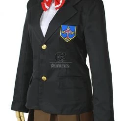 Black Cosplay Costume Gou Matsuoka Uniform With Red Bowknot 6 Black Cosplay Costume Gou Matsuoka Uniform With Red Bowknot -Anime Costumes store online cc507 3 1
