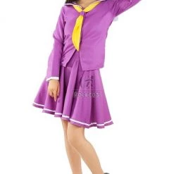 No Game NO Life Shiro Purple Sailor Cosplay Costumes -Anime Costumes store online cc523 3