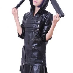 Tokyo Ghoul Touka Kirishima Black Leather Turnouts Cosplay Costume -Anime Costumes store online cc92 9 1