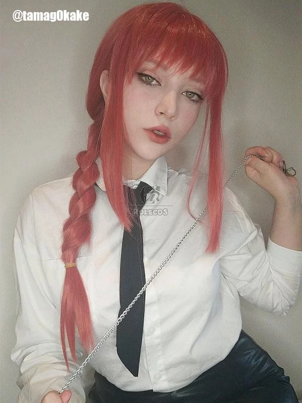 Chainsaw Man Makima Orange Weave Cosplay Wigs 3 Chainsaw Man Makima Orange Weave Cosplay Wigs - Image 3