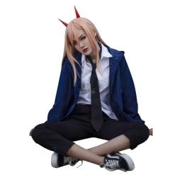 Chainsaw Man Power Blue Cosplay Costume -Anime Costumes store online chainsaw man power blue cosplay costume 6
