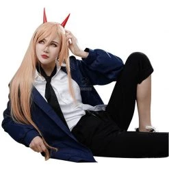 Chainsaw Man Power Blue Cosplay Costume -Anime Costumes store online chainsaw man power blue cosplay costume 7