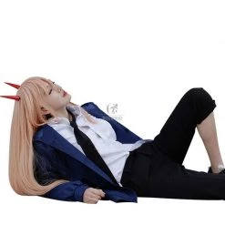 Chainsaw Man Power Blue Cosplay Costume -Anime Costumes store online chainsaw man power blue cosplay costume 8