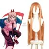 Chainsaw Man Power Orange Long Cosplay Wigs