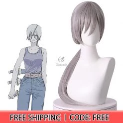Chainsaw Man Quanxi Long Grey Cosplay Wigs