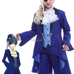 Ciel Phantomhive Cosplay Costume blue uniform with special design