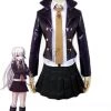 Danganronpa Kyouko Kirigiri Deep Purple Short Dress Cosplay suits