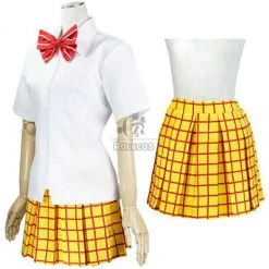 Yowamushi Pedal Sohoku High School Girl's Summer Uniform White Cosplay Costume -Anime Costumes store online ddddddddddsssssssssssssss