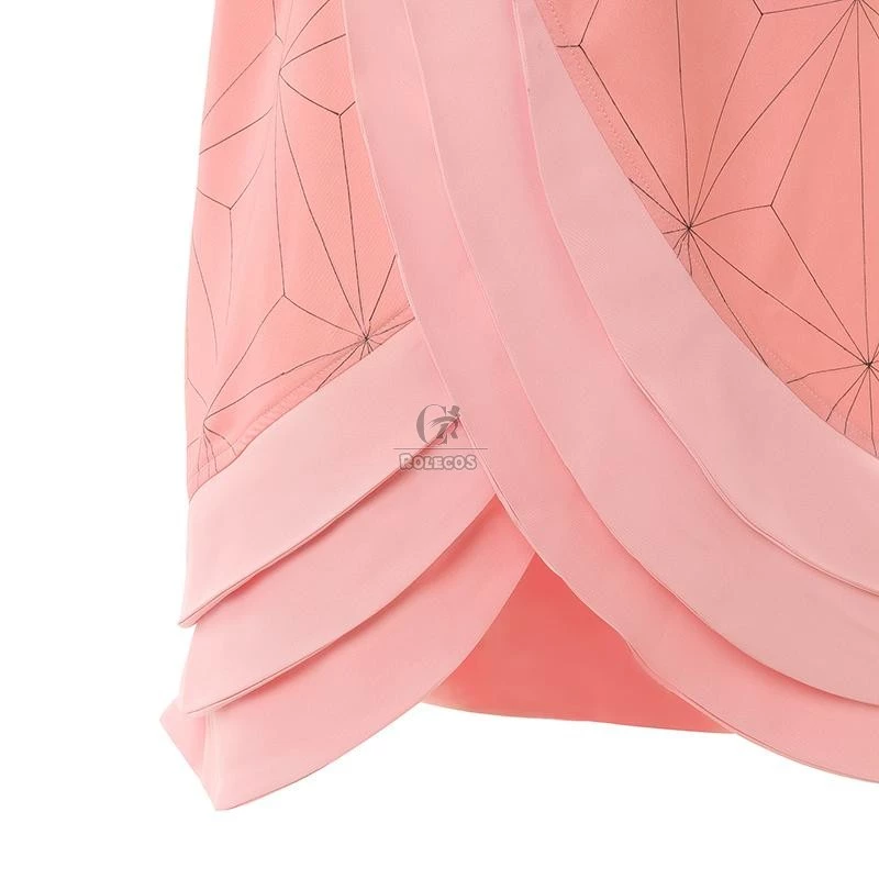 Demon Slayer / Kimetsu no Yaiba Nezuko Kamado kimono Cosplay Costume - Image 11