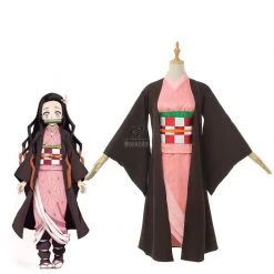 Demon Slayer / Kimetsu no Yaiba Nezuko Kamado kimono Cosplay Costume -Anime Costumes store online demon slayer kimetsu no yaiba nezuko kamado kimono cosplay costume 8