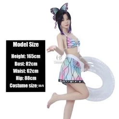 Demon Slayer Kochou Shinobu Swimsuit Cosplay Costume -Anime Costumes store online demon slayer kochou shinobu swimsuit cosplay costume 5 1 1