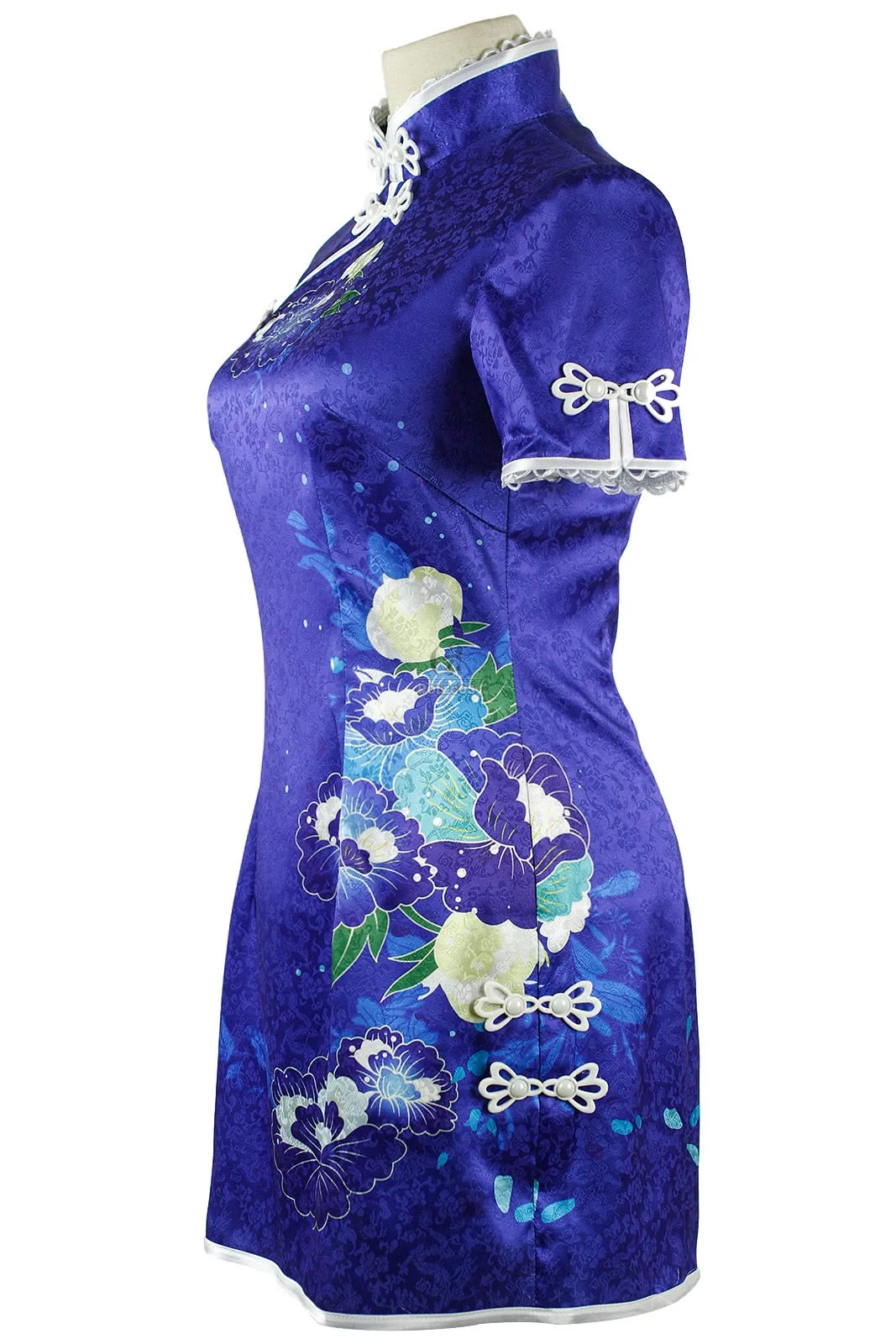 Love Live! Umi Sonoda Blue Printing Qipao Cosplay Costume 3 Love Live! Umi Sonoda Blue Printing Qipao Cosplay Costume - Image 3