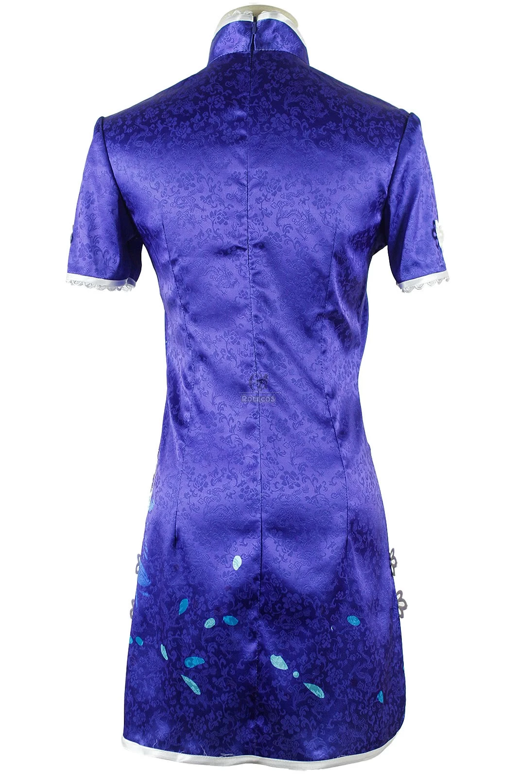 Love Live! Umi Sonoda Blue Printing Qipao Cosplay Costume 4 Love Live! Umi Sonoda Blue Printing Qipao Cosplay Costume - Image 4