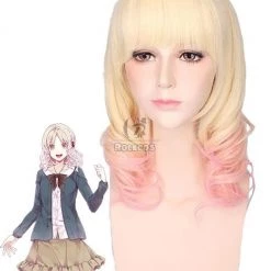 Diabolik Lovers Yui Komori Blonde Fade Pink Curly Cosplay Wigs