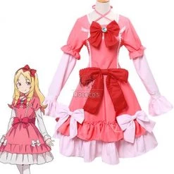 Eromanga Sensei Elf Yamada Pink Dress Anime Cosplay Costumes