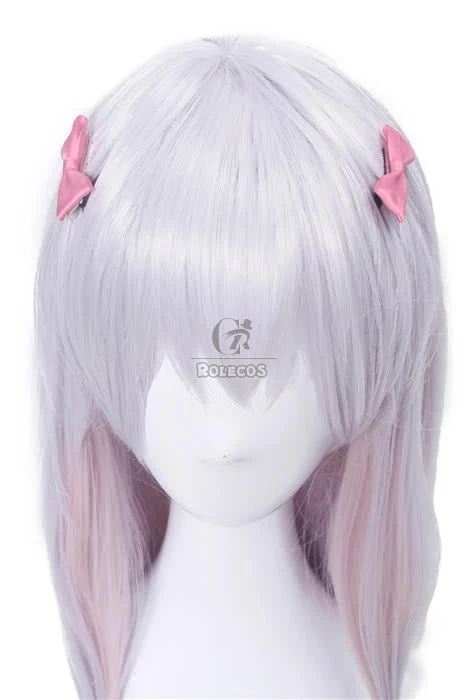 Eromanga Sensei Izumi Sagiri Long Silver Mixed Pink Anime Cosplay Girls Wigs 7 Eromanga Sensei Izumi Sagiri Long Silver Mixed Pink Anime Cosplay Girls Wigs - Image 7