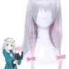 Eromanga Sensei Izumi Sagiri Long Silver Mixed Pink Anime Cosplay Girls Wigs