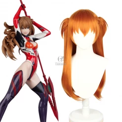 Asuka Langley Soryu Orange Long Cosplay Wigs