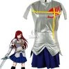 Fairy Tail Erza Scarlet Silver Female Dress Cosplay Costume