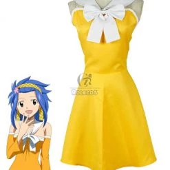 Fairy Tail Levy McGarden Dress Cosplay Costume Customized