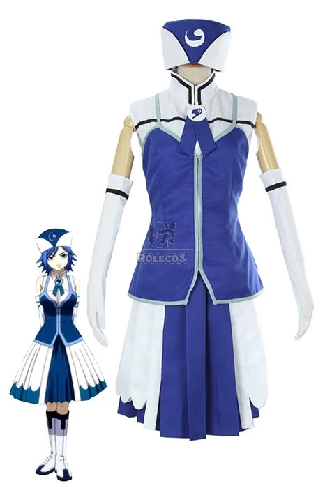 Fairy Tail Rain Woman Juvia Lockser Blue Evening dress Cosplay Costumes 1 Fairy Tail Rain Woman Juvia Lockser Blue Evening dress Cosplay Costumes