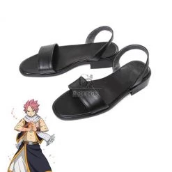 Fairy Tail Anime Natsu Dragneel Black Cosplay Shoes