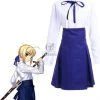 Fate Stay Night Casual Saber Uniform Dress Cosplay Costume New Fancy Dress