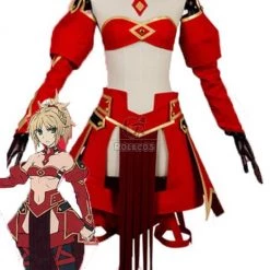 Fate/Apocrypha Aka no Saber Red Anime Cosplay Costumes