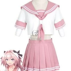 Fate/Apocrypha Astolfo Pink Uniform Cosplay Costumes