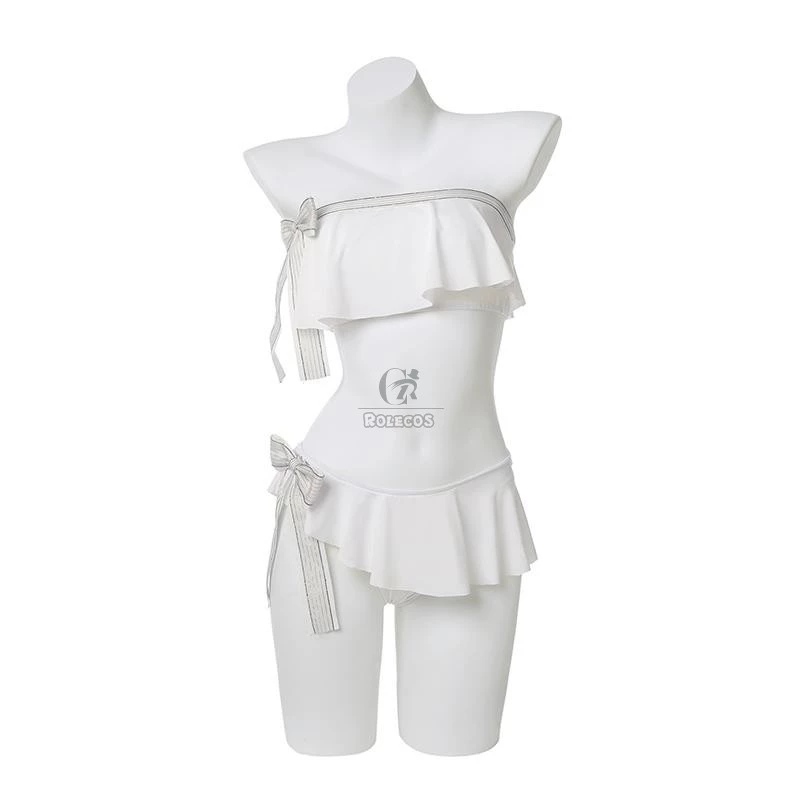 FATE FGO Abigail Williams Summer White Swimsuit Cosplay Costume - Image 2
