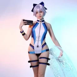 FATE FGO Tomoe Gozen Swimsuit Cosplay Costume -Anime Costumes store online fate fgo tomoe gozen swimsuit cosplay costume 7