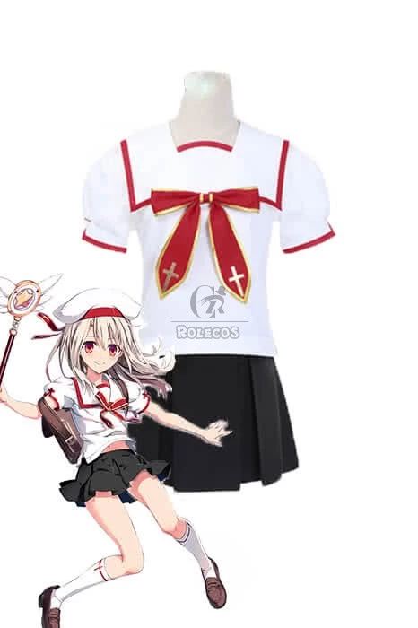 Fate Grand Order Game kaleid liner Illyasviel von Einzbern Cosplay Costumes Cute short Dresses