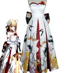 Fate/Stay Night Saber Artoria Pendragon Dress Cosplay Costumes