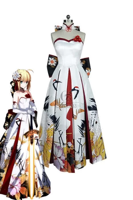 Fate/Stay Night Saber Artoria Pendragon Dress Cosplay Costumes 1 Fate/Stay Night Saber Artoria Pendragon Dress Cosplay Costumes