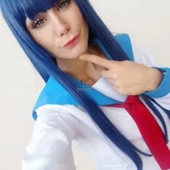 Poputepipikku Pop Team Epic Popuko and Pipimi Blue Uniform Skirt Anime Cosplay Costumes -Anime Costumes store online fcewtt