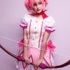 Puella Magi Madoka Magica Kaname Madoka Pink Dress Cute Cosplay Costume