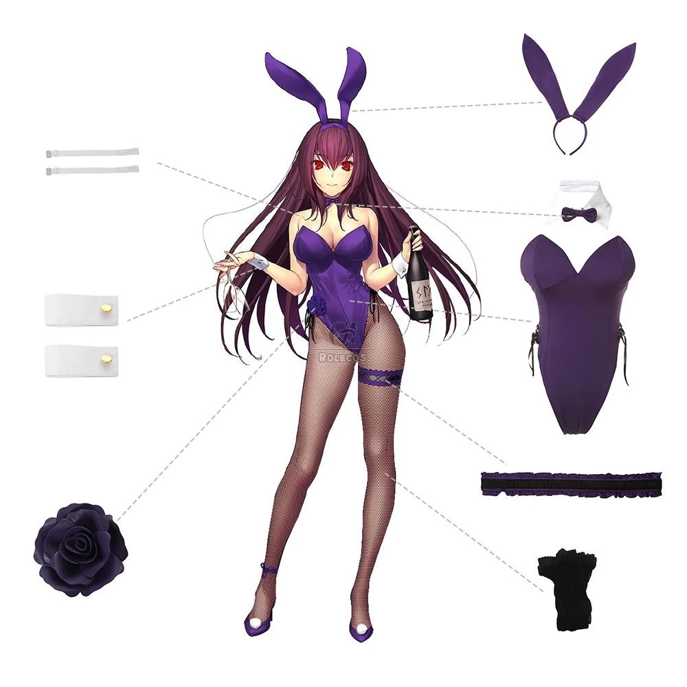 FGO Fate Grand Order Scathach Scáthach Bunner Girl Cosplay Costume - Image 11