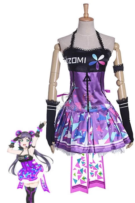 Love Live! Toujou Nozomi Cosplay Costume Purple Dress 1 Love Live! Toujou Nozomi Cosplay Costume Purple Dress